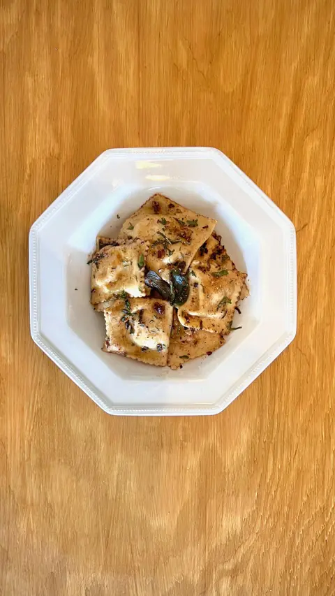 Raviolis aux butternut et ricotta